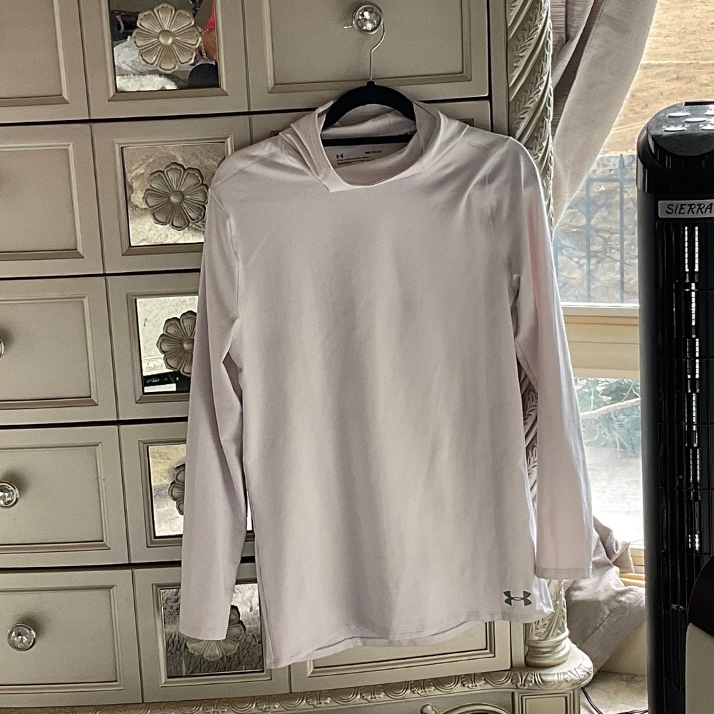 Under Armour white fitted hoodie